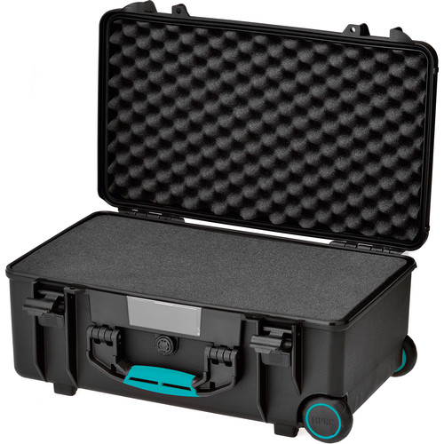 HPRC 2550 Wheeled Hard Case with Interior Foam (Black with Blue Handle)