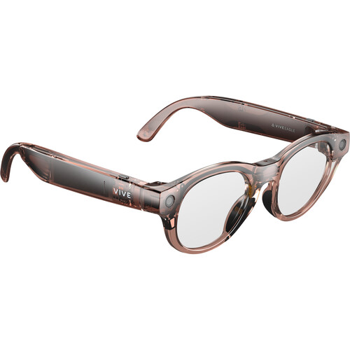 HTC VIVE Eagle Pantos AI Glasses (Clear Brown Frame, Clear Lens)