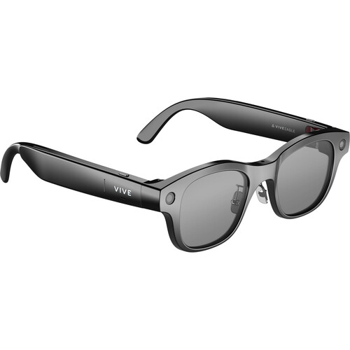 HTC VIVE Eagle Wayfarer AI Glasses (Black Frame, Sunglass Lens)
