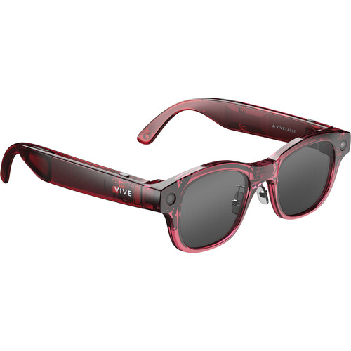 HTC VIVE Eagle Wayfarer AI Glasses (Berry Frame, Sunglass Lens)