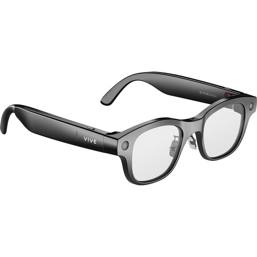 HTC VIVE Eagle Wayfarer AI Glasses (Black Frame, Clear Lens)