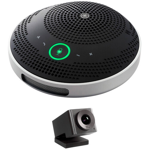 Huddly GO Wide-Angle Camera Kit with Yamaha USB Speakerphone (Black)
