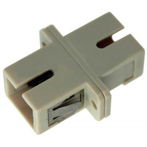 Camplex SC to SC Fiber Adapter Simplex Multi-Mode with Flange (Bronze Sleeve, Single)