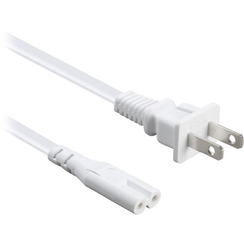 HYPER HyperJuice US Type A to IEC C7 Power Cord (6.6', White)