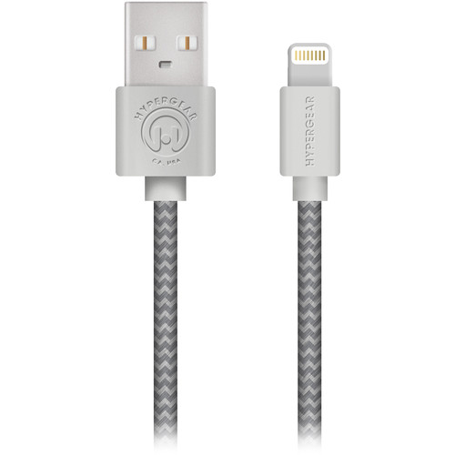 HyperGear MFi Lightning Charge & Sync Braided Cable (4', White)