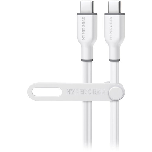 HyperGear Flexi Pro USB-C to USB-C Fast Charge Cable (10', White)