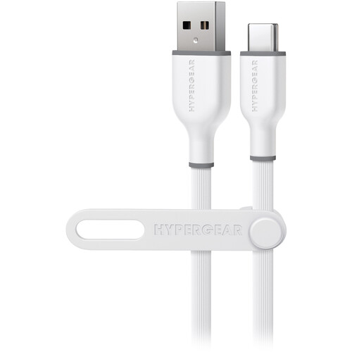 HyperGear FlexiPro USB-A to USB-C Charge & Sync Cable (10', White)