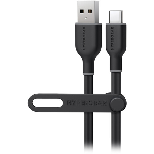 HyperGear FlexiPro USB-A to USB-C Charge & Sync Cable (4', Black)