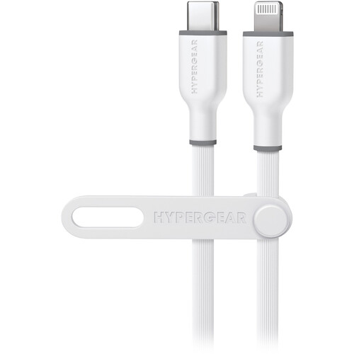 HyperGear Flexi Pro USB-C to Lightning Cable (6', White)