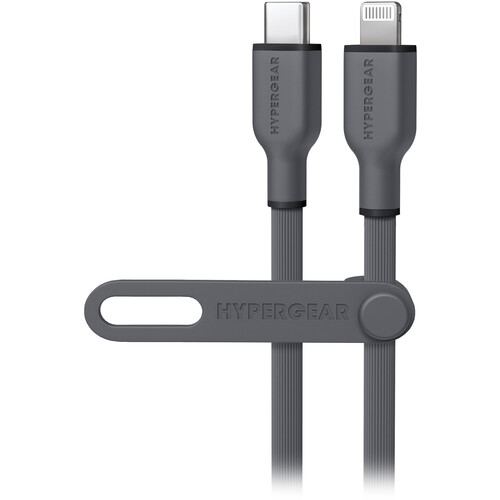 HyperGear Flexi Pro USB-C to Lightning Cable (6', Gray)
