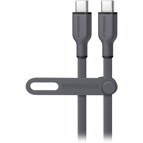 HyperGear Flexi Pro USB-C to USB-C Fast Charge Cable (15', Gray)