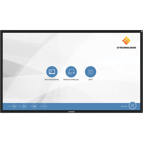 i3 Technologies i3TOUCH E10R Interactive Display 75" 4K 20 Touch Points With Wall Mount, i3Allsync Mirroring