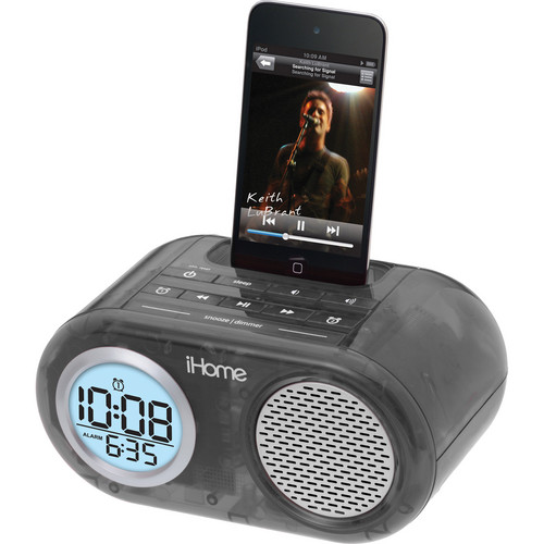 iHome Dual Alarm Clock for iPod (Gray)