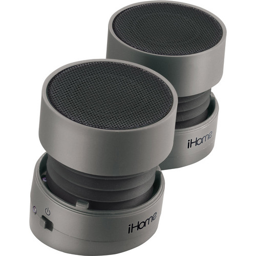 iHome iHM78 Rechargeable Mini Stereo Speakers (Gunmetal)