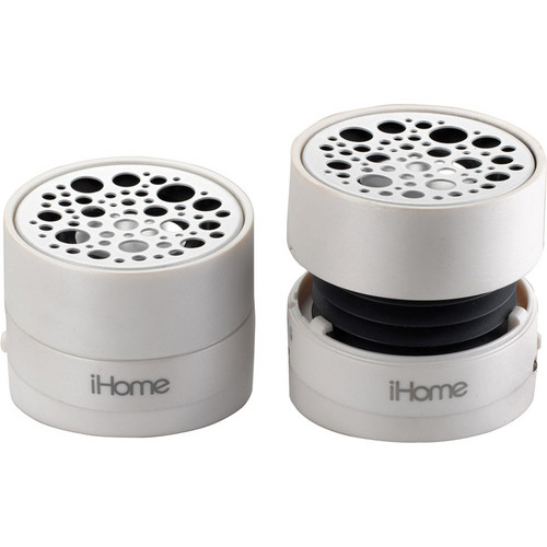 iHome iHM78 Rechargeable Mini Speakers (White)