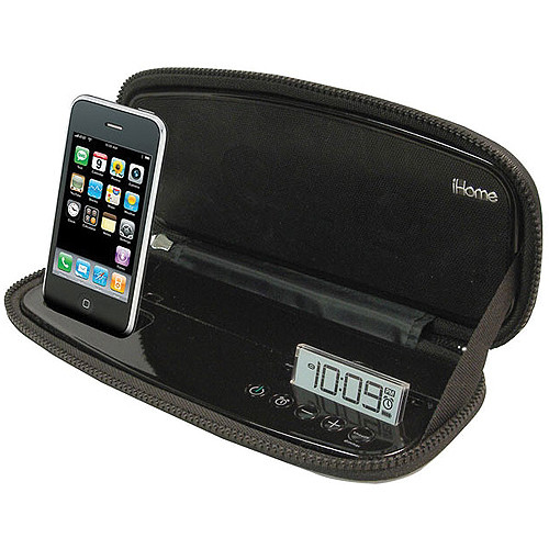 iHome iP38B Portable Stereo Alarm Clock for iPhone/iPod