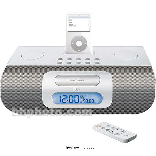 iLuv i177 Stereo Clock Radio for iPod - White I177DWHT B&H Photo