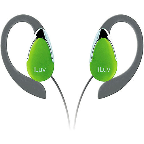 iLuv i201 - Lightweight Earclip Headphones (Green)