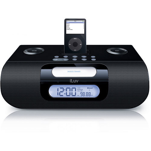 iLuv i277D Stereo Clock Radio for iPod with Bluetooth I277DBLK