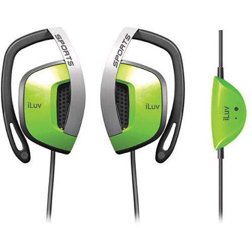 iLuv i303 Clip-On Stereo Headphones (Green)