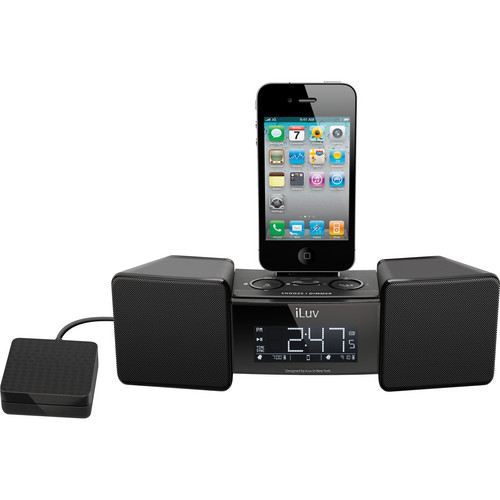 iLuv Vibro II Alarm Clock With Shaker for Your Phone / iPod (Black)