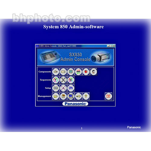 i-PRO WJ-ASC8501 Administration Software System 850