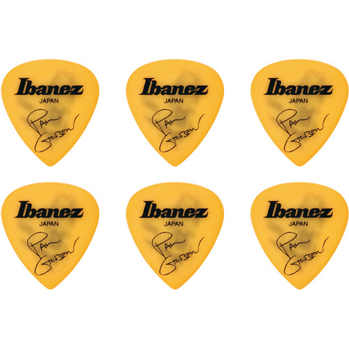 Ibanez Paul Gilbert Signature 1.0mm Heavy Guitar Pick (Yellow, 6-Pack)