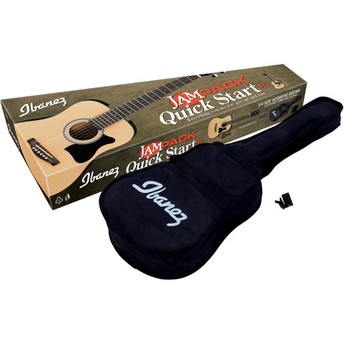 Ibanez IJV30 Jampack Acoustic Guitar Package - 3/4 Size Dreadnought Guitar (Natural)