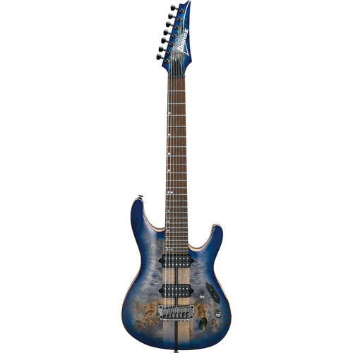 Ibanez S1027PBF S Premium Series 7-String Electric Guitar (Cerulean Blue Burst)