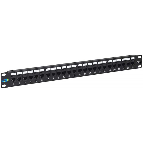 ICC 24-Port Cat 6 Feed-Through Patch Panel