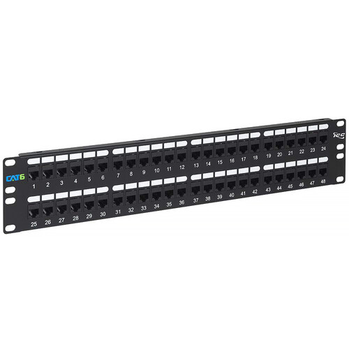 ICC 48-Port Cat 6 Feed-Through Patch Panel
