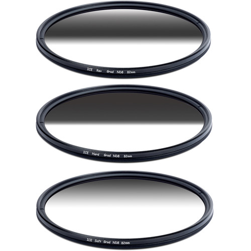 Ice Soft-Edge Graduated, Hard-Edge Graduated, and Reverse-Graduated Neutral Density Filter Kits (82mm)