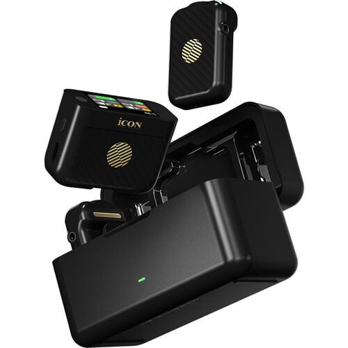 Icon Pro Audio AirMic Pro 2-Person Digital Wireless Microphone System for Cameras and Smartphones (Black, 2.4 GHz)