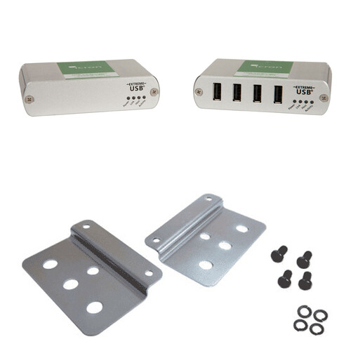 Icron 4-Port USB 2.0 Ranger 2304 Extender System Kit with Mounting Kit