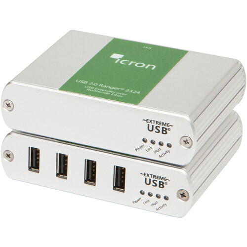 Icron Four-Port USB-A 2.0 Ranger 2344 Extender System over Singlemode Fiber (6.2 Miles)