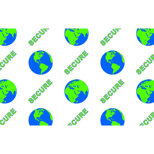 IDP 1-Mil Alternating Full Hologram Patch "Secure Globe" Front, Full Clear Patch Back Laminate Film (125 Cards/Roll)