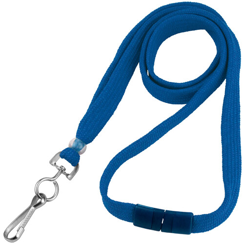 IDP 3/8" Round Braid Breakaway Lanyard (Blue) 100-Pack
