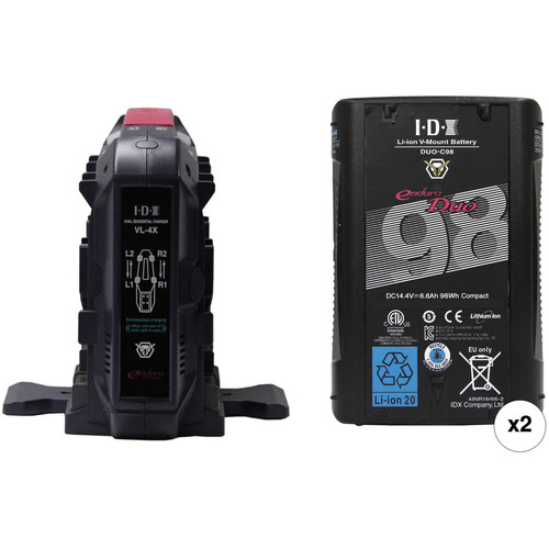 IDX System Technology DUO-C98 Battery Kit with VL-4X Charger