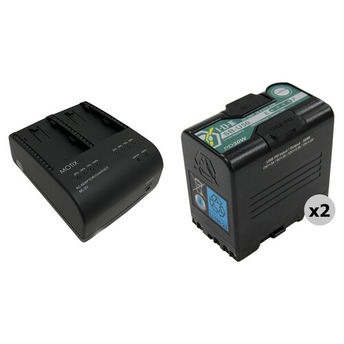 IDX System Technology SB-U50 PD Sony BP-U 2-Battery Kit with MC-2U 2-Bay Charger