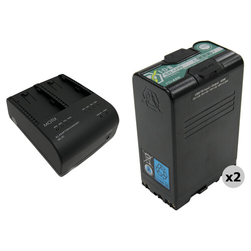 IDX System Technology SB-U98 PD Sony BP-U 2-Battery Kit with MC-2U 2-Bay Charger