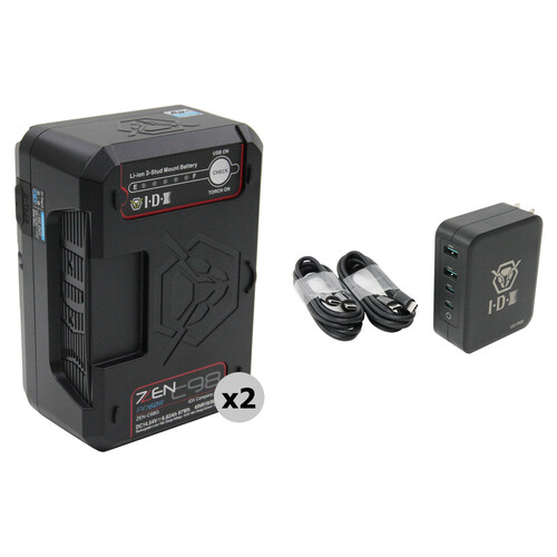 IDX System Technology ZEN-C98G Kit with 2 Batteries and UC-PD2 Charger (97Wh, Gold Mount)