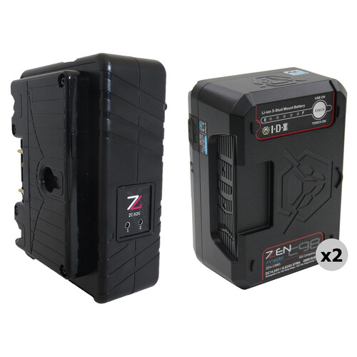 IDX System Technology ZC-X2G Dual-Channel Li-Ion Battery Charger and 2 x ZEN-C98G Battery Kit