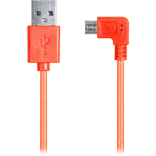 iEssentials USB Type-A Male to Right-Angle Micro-USB Male Cable (3.5', Red)