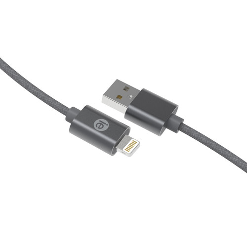 iEssentials Braided Lightning Cable (6', Gray)
