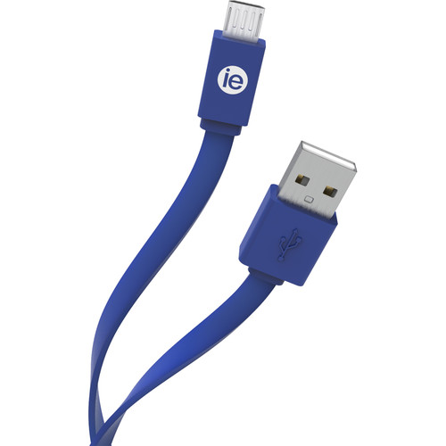 iEssentials Flat Micro-USB Cable (4', Blue)