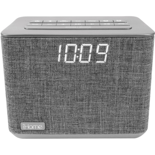 iHome iBT232 Dual-Alarm Bluetooth Clock Radio (Gray)