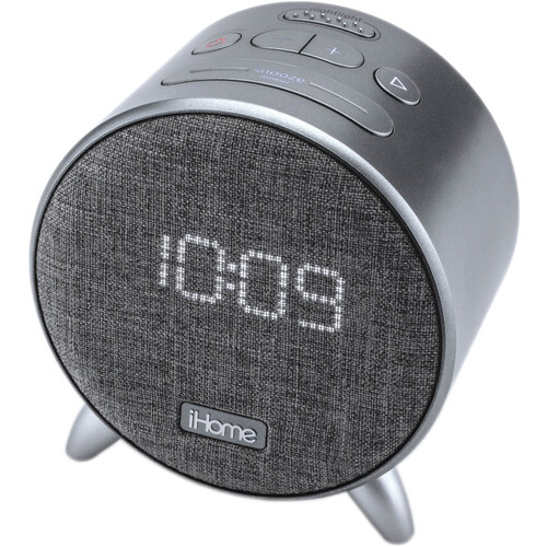 iHome iBT235 Bluetooth Alarm Clock with Dual-USB Charging and Ambient Light