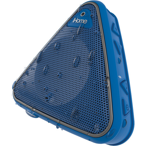iHome iBT3 Splashproof Wireless Bluetooth Speaker with Speakerphone (Blue/Gray)