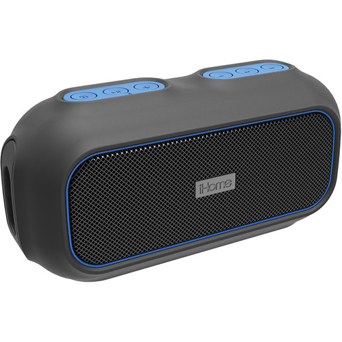 iHome iBT9 Ruggedized Bluetooth Wireless Speaker (Black/Blue)