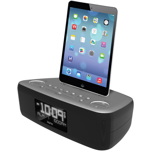 iHome iDL44 FM Clock Radio with Lightning Dock and USB Port
